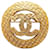 Chanel Gold CC Brosche Golden Metall Vergoldet  ref.1376230