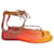 Chloé Chloe Wave Ombre Sandalen aus orangefarbenem Leder mit Eidechseneffekt  ref.1376264