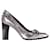 Tod's Distressed Loafer Pumps in Grey Leather  ref.1376266