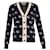 Gucci Double G Cardigan In Blue Jacquard Wool   ref.1376276