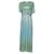 Autre Marque Rixo Venus - Robe mi-longue à paillettes en mousseline turquoise  ref.1376291