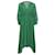 Ba&Sh Cyana Bedrucktes Midikleid aus grünem Polyester  ref.1376295