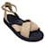 Autre Marque Gentry Portofino Beige Cross Strap Flat Suede Sandals  ref.1376711