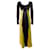 Autre Marque Marni x Erykah Badu Yellow / Navy Silk / Velvet Dress Navy blue Viscose  ref.1376712