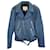 Maje Biker Jacket in Blue Leather  ref.1376756