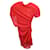 Jacquemus Castagna Minivestido drapeado en poliéster rojo Roja  ref.1376758
