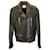 IRO Perforated Moto Jacket in Dark Green Leather  ref.1376761