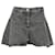 Short en jean plissé Chanel CC en coton gris Noir  ref.1376771