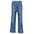 Jeans Chanel com logotipo em relevo em algodão azul  ref.1376789