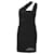 Autre Marque David Koma – Figurbetontes One-Shoulder-Kleid aus schwarzem Nylon  ref.1376794