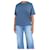 Dries Van Noten Blaues Kurzarm-T-Shirt - Größe M Baumwolle  ref.1376963