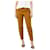 John Galliano Pantalon plissé taille haute orange - taille UK 8 Laine  ref.1376977