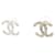 Chanel Silver CC twisted earrings Silvery Metal  ref.1376981