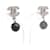 Chanel Brincos pendentes CC com strass prateado Prata Prata  ref.1376982
