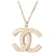 Chanel Gold faux-pearl embellished CC necklace Golden  ref.1377021