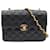 Bandolera Chanel Mini CC de piel de cordero acolchada negra Negro Cuero  ref.1377089