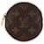 Portamonete rotondo Porte-Monnaie con monogramma marrone Louis Vuitton Tela  ref.1377119
