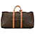 Louis Vuitton Brown Monograma Keepall 60 Marrom Couro Lona  ref.1377150