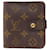 Louis Vuitton Compact zip Brown Cloth  ref.1377321