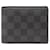 Slender Portafoglio corto Louis Vuitton Damier Graphite Portefeuille in tela snella N63261 in discrete condizioni  ref.1377859