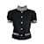 Chanel Giacca in tweed nero decorata con gioielli estremamente rara  ref.1377903