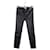 Saint Laurent Pantalon slim en cuir Noir  ref.1378927