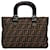 cabas Twins en toile Zucca marron Fendi Tissu  ref.1379646