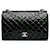 Chanel Black Maxi Classic Aba forrada de patente Preto Couro Couro envernizado  ref.1379657