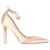 Jimmy Choo Lucy 100 Pointy Toe Pumps in Nude Satin Brown Flesh  ref.1379688