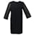 Stella Mc Cartney Stella McCartney Kleid mit Lederärmeln aus schwarzer Baumwolle  ref.1379699