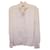 Sandro Paris Hanni Ruffled Button-Up Blouse in White Silk  ref.1379718