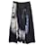 Dior Tie-Dye Printed Buttoned Midi Skirt in Navy Blue Cotton  ref.1379719