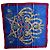 Foulard in seta Cartier blu 90x90 cm