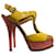 FENDI  Sandals T.EU 40 Leather Yellow  ref.1380028