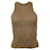 Autre Marque Stella McCartney Gold Metallic Ribbed Racerback Tank Golden Viscose  ref.1380065