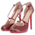CHRISTIAN LOUBOUTIN  Sandals T.EU 38.5 Leather Dark red  ref.1380492