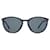 Chanel Occhiali da sole rotondi oversize blu Nero Plastica  ref.1380567
