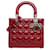 Dior Red Medium Charol Cannage Lady Dior Roja Cuero  ref.1380816