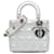Dior Silver Small Metallic Grained Calfskin Cannage Lucky Badges My Lady Dior Silvery Leather Pony-style calfskin  ref.1380875