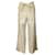 Autre Marque A.L.C. Brown / Green Nalia Printed Wide-Leg Drawstring Pants Linen  ref.1381197