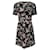 Autre Marque Peter Pilotto Black Floral Print Short Sleeve Dress Polyester  ref.1381211
