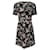 Autre Marque Peter Pilotto Vestido negro de manga corta con estampado floral Poliéster  ref.1381211