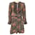 Autre Marque Zadig & Voltaire Black / Pink Floral Dress with Lace Detail Silk  ref.1381217