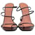 Amina Muaddi – Schwarze Naima-Sandalen mit Absatz Leder  ref.1381222