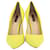 Escarpins à bout pointu jaune citron Dolce & Gabbana Suede  ref.1381260