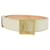Cinturón con marco LV Vernis con monograma Blanc Corail de Louis Vuitton Cuero  ref.1381278