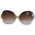 Balenciaga 7889 Gafas de sol extragrandes en acetato marrón Castaño Fibra de celulosa  ref.1381370