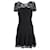 Diane von Furstenberg Mini-robe en dentelle Fifi en rayonne noire Coton  ref.1381379