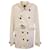 Burberry Kurzer Trenchcoat für Damen aus weißer Seide  ref.1381394