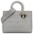 Dior Gray Large Cannage Lady D-Lite Grey Cloth Cloth  ref.1381481